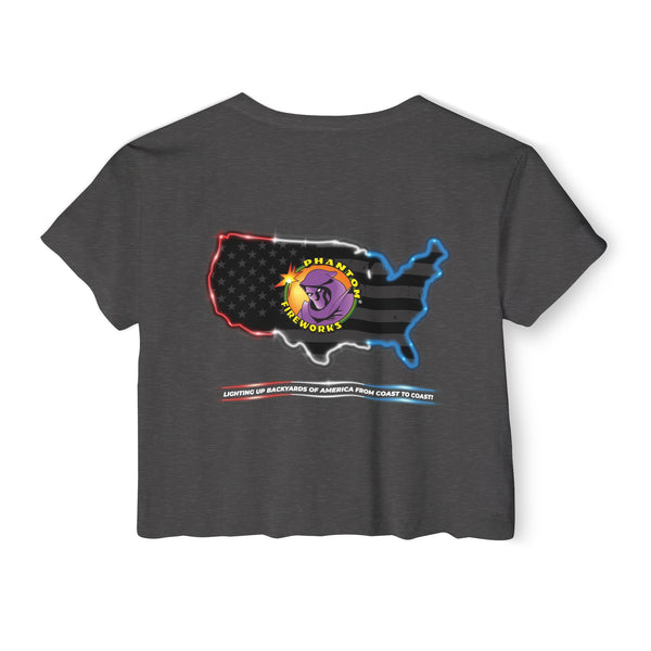 Lighting Up - Women's Festival Crop Top -