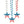 Load image into Gallery viewer, Patriotic Bead Necklace with Star 3 pcs