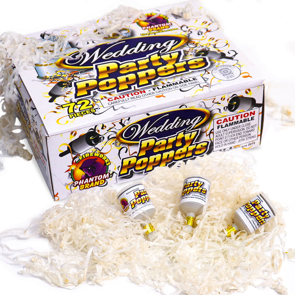 Wedding Party Poppers - 72 pcs