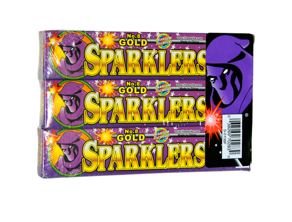 #8 Gold Sparkler - 6 boxes of 6