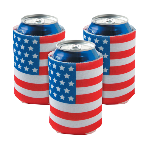 USA Flag Can Covers - 12 pcs