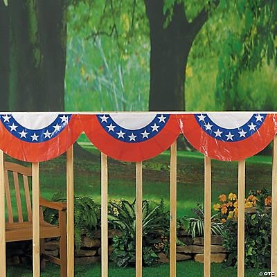 Plastic Patriotic Bunting - 1 pc - 24 feet