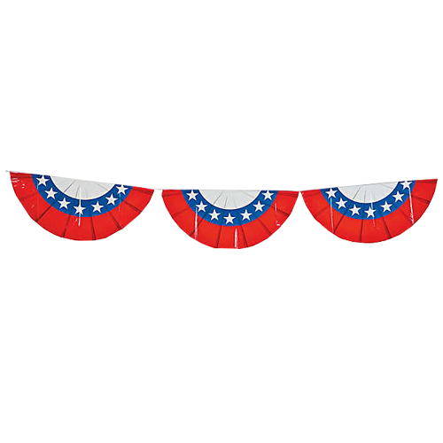 Plastic Patriotic Bunting - 1 pc - 24 feet