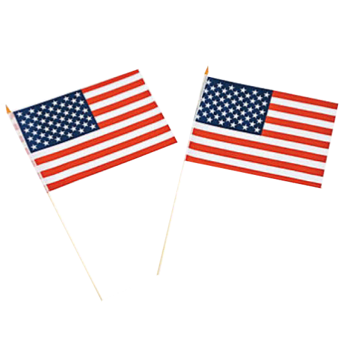 Polyester USA Flag - 7.5in x 11.5in - 12 pcs