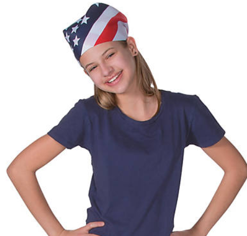 US Flag Print Bandana
