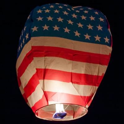 American Flag Sky Lantern