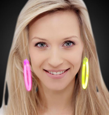 Glow Hoop Earrings - 6 pcs