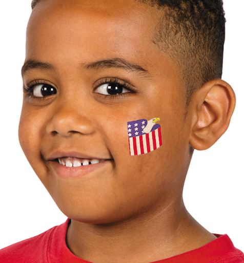 Glitter Patriotic Tattoos - 36 pcs