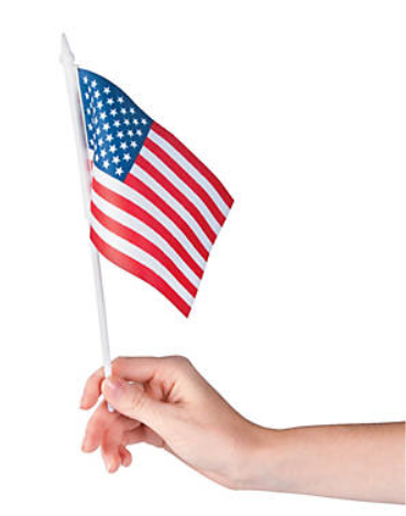 Small American Flag - 6in x 4in - 12 pcs