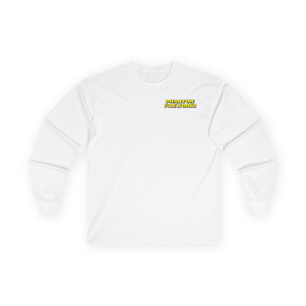 Phantom Fireworks Unisex Long Sleeve Tee -  Fun Graphic Cotton Shirt