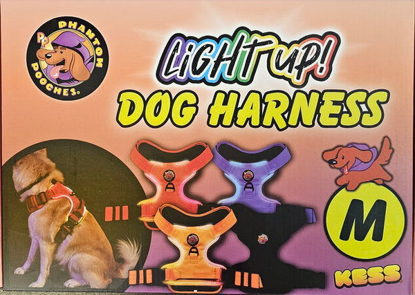 Light Up Dog Harness Medium