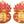 Load image into Gallery viewer, Diwali Tea Light holder Lotus Red/Gold set of 2
