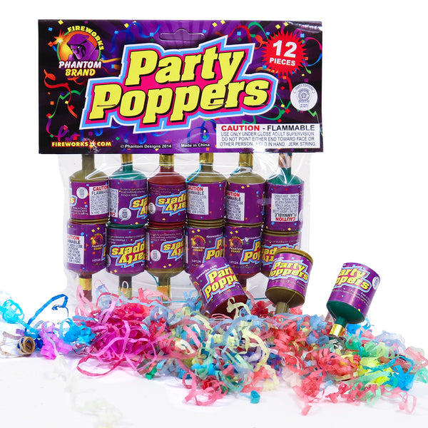 Party Poppers 12pcs or 72pcs
