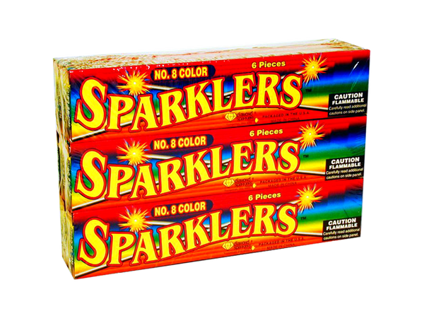#8 Color Sparkler - 12 boxes of 6
