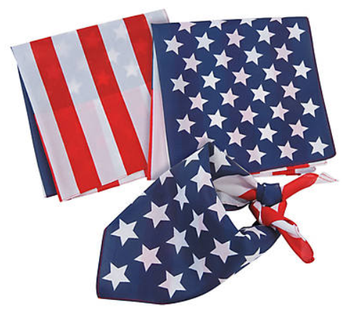 US Flag Print Bandana