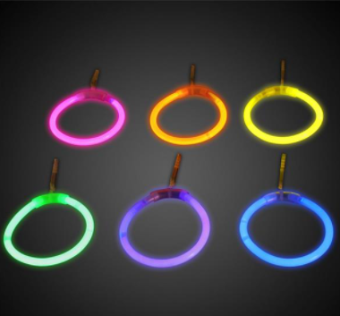Glow Hoop Earrings - 6 pcs