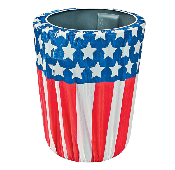 Stars & Stripes Trash Can Cover
